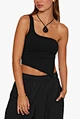 one shoulder crop top
